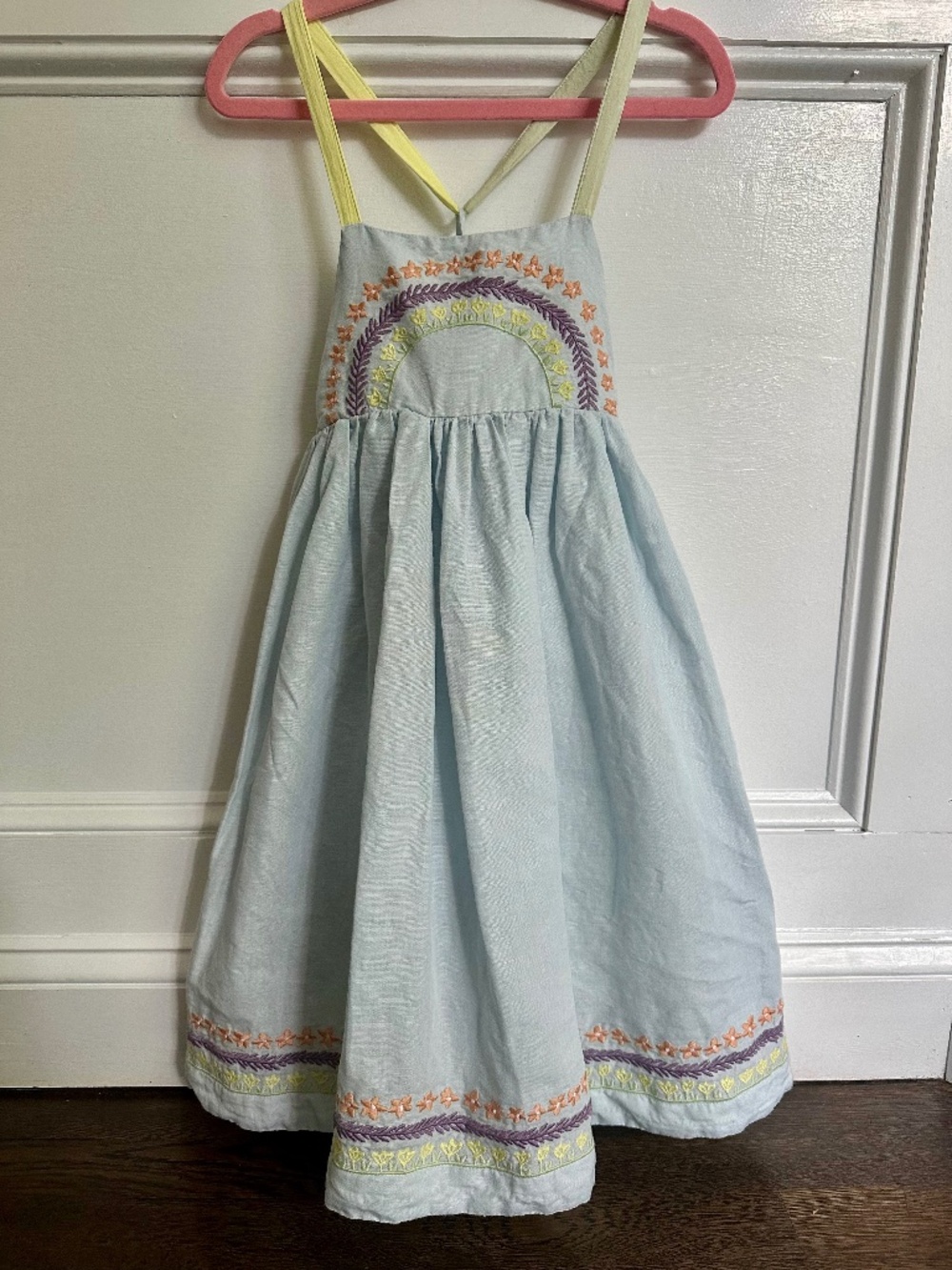 Stella McCartney Kids Flower Line Embroidery Dress